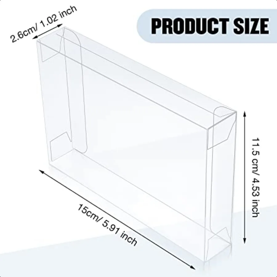 100 Pack Clear Plastic Gift Favors Boxes Transparent Crystal Photo Greeting Card Fold Wrap Boxes Case for A2 Paper Envelope Let