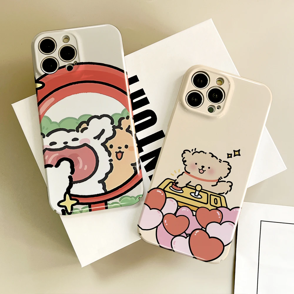Cute M-Maltese Dog Phone Case For Samsung S 24 25 23 22 Ultra Plus A 04E 5G HD Hard Cover Film Shell