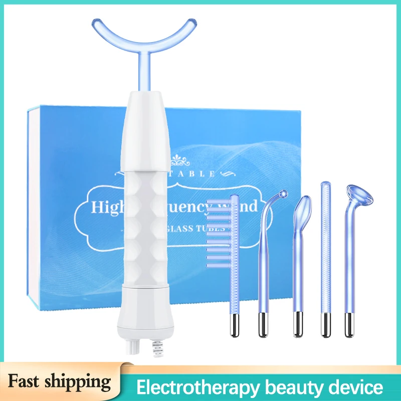 

Glass Tube Blue Light Electric Therapy Stick Four In One Facial Whitening Anti-Aging Household Beauty Instrument
