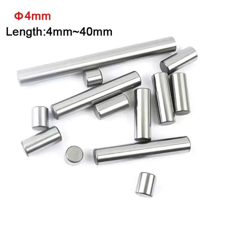 100pcs/lot Dia 4mm  L=4~40mm Bearing Steel  Shaft Roller Pins Cylindrical Pin Locating Dowel Fixed Shaft Solid Rod Transmission