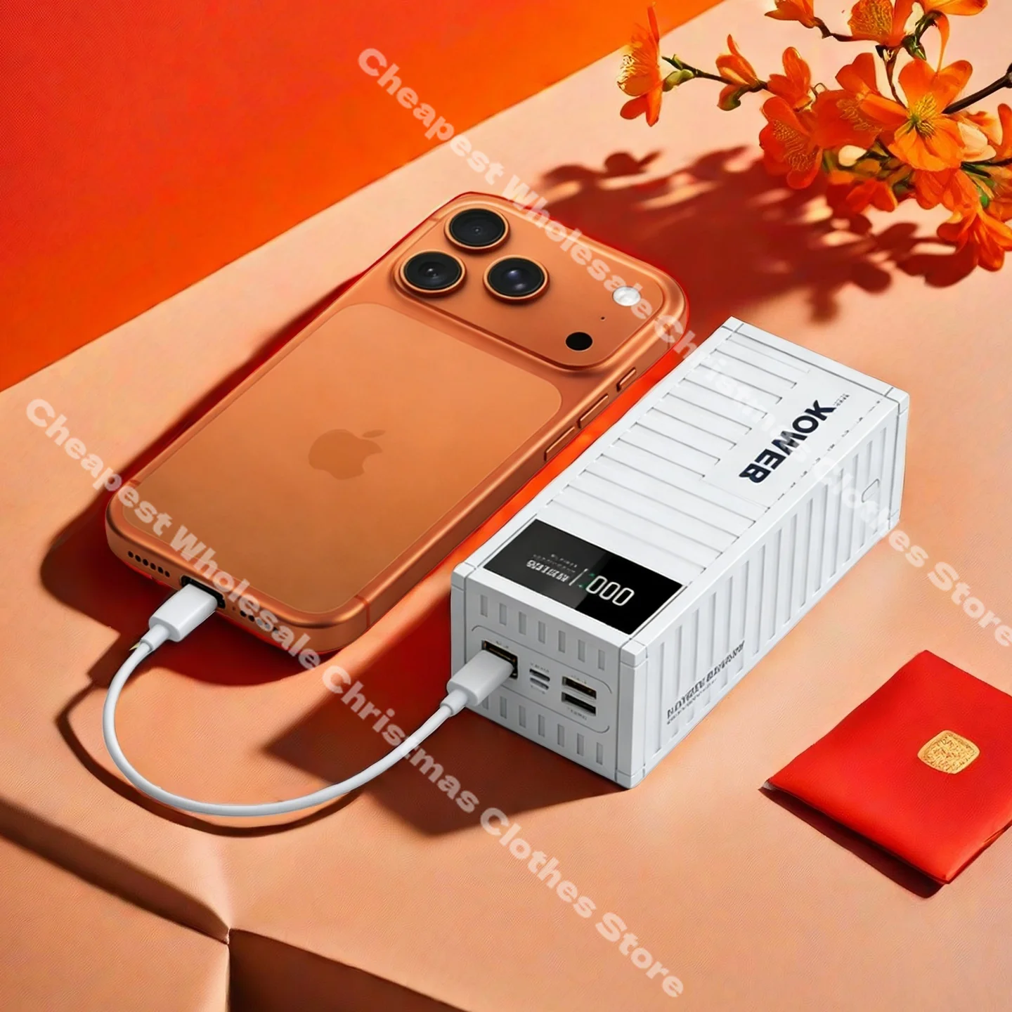 

66W Super Fast Charging 100000mAh Power Bank Ultra Large Capacity Mobile Mini Power Bank for Xiaomi iPhone 16 17 Container Style