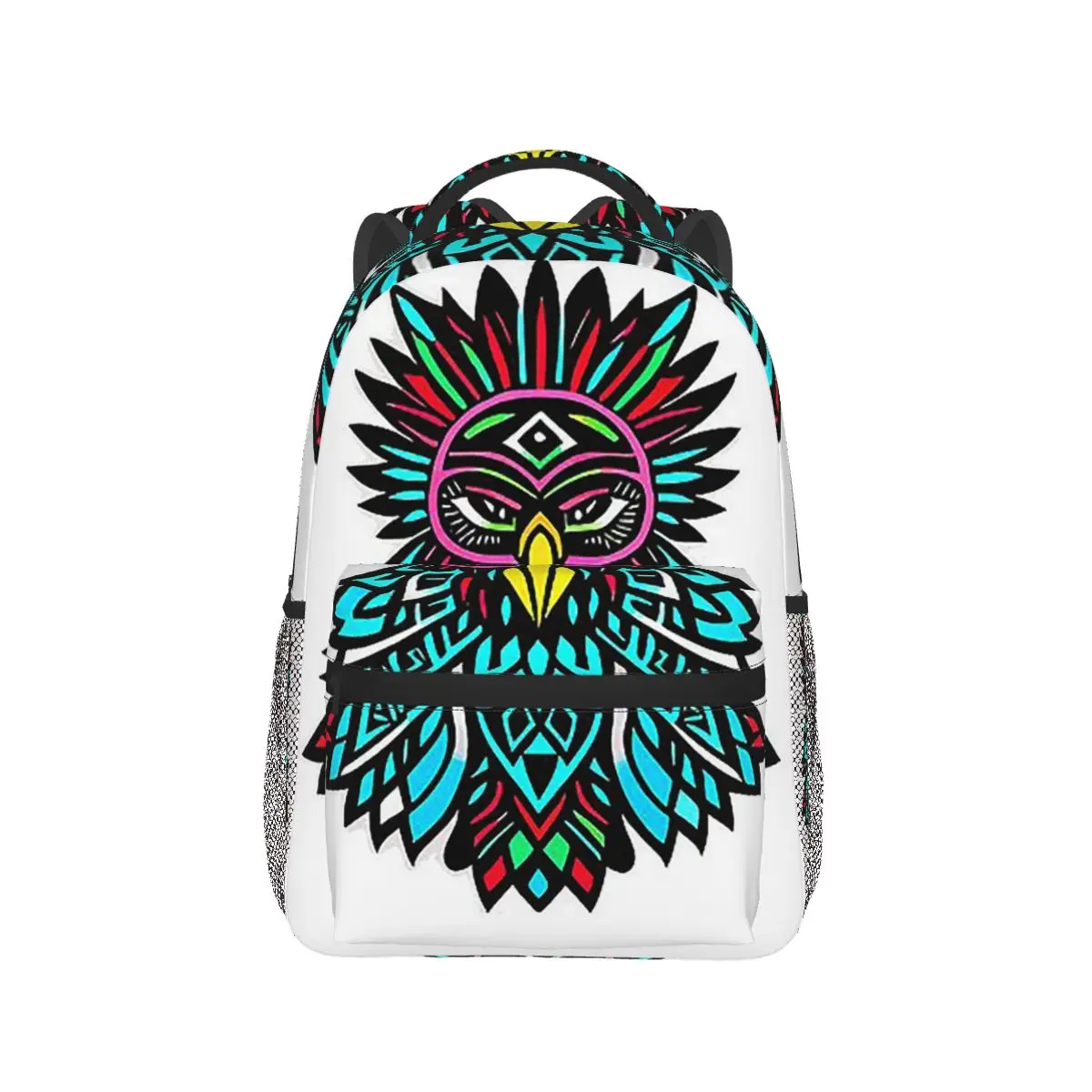 Native Mandala Owl อเมริกันกระเป๋าเป้สะพายหลังชายหญิง Bookbag นักเรียนโรงเรียนกระเป๋าแล็ปท็อป Rucksack กระเป๋าสะพายขนาดใหญ่ความจุ