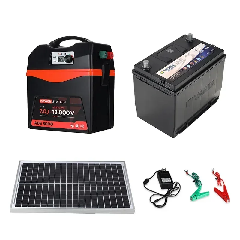 Solar Power Electric Fence Energizer Farm High Voltage Elephant Security  Cattle Solar Powered Electric Fence Energizer