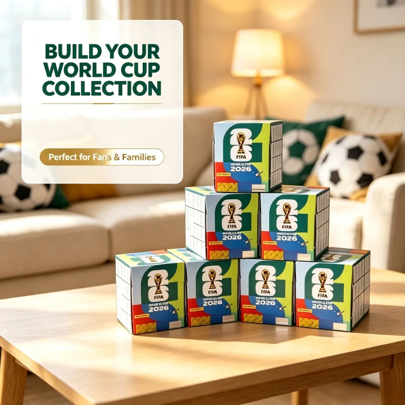 Panini 2026 FIFA World Cup Sticker Pack, football player collectible stickers, sports enthusiast collectibles for children #