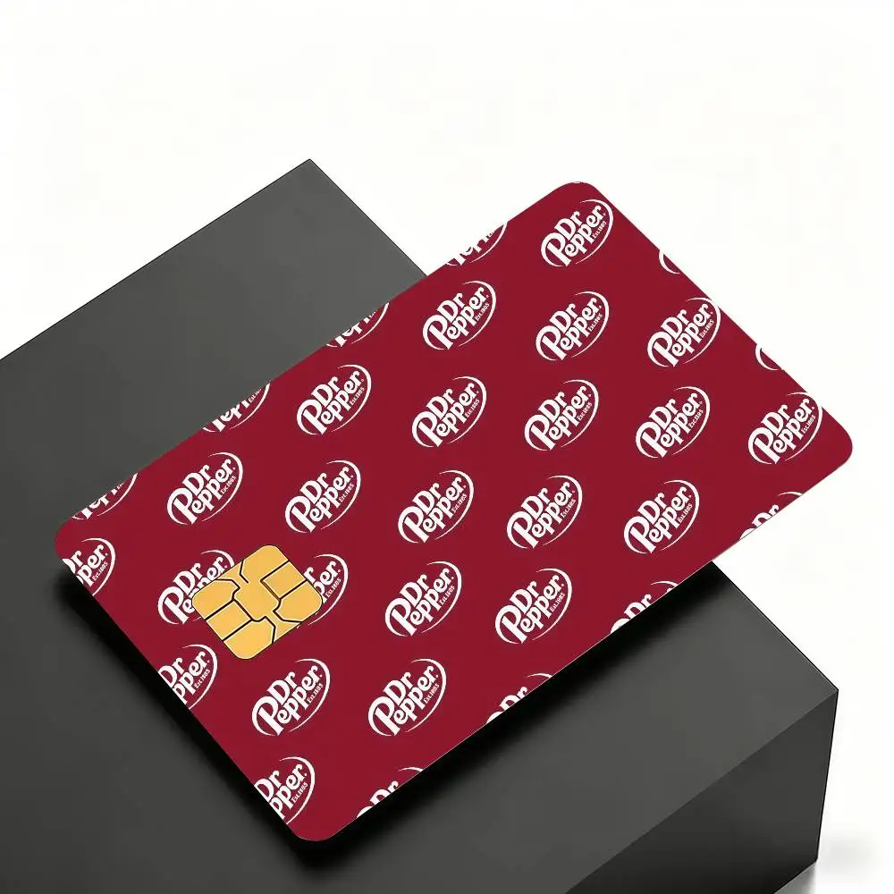 Fashion Credit Skin Cover Card Stickers 4PCS Film Bus Pass Front Decoration Bank Debit Waterproof D-Dr Peppers