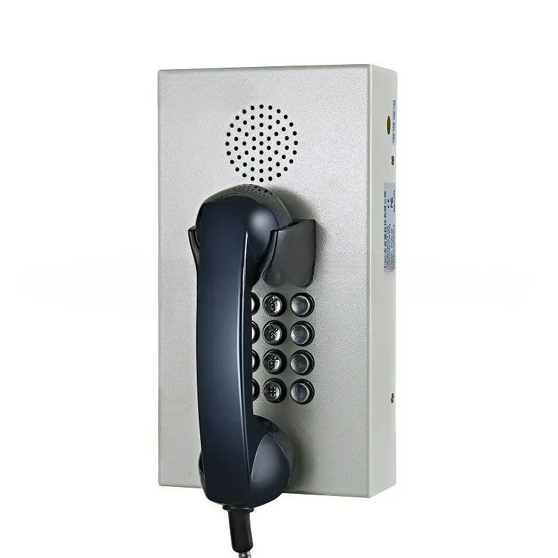 For Rugged Stainless Steel Corded Handset PSTN Telephone for Prisoner, Vandal Resistant Analogue Jail Telephone KNZD-05