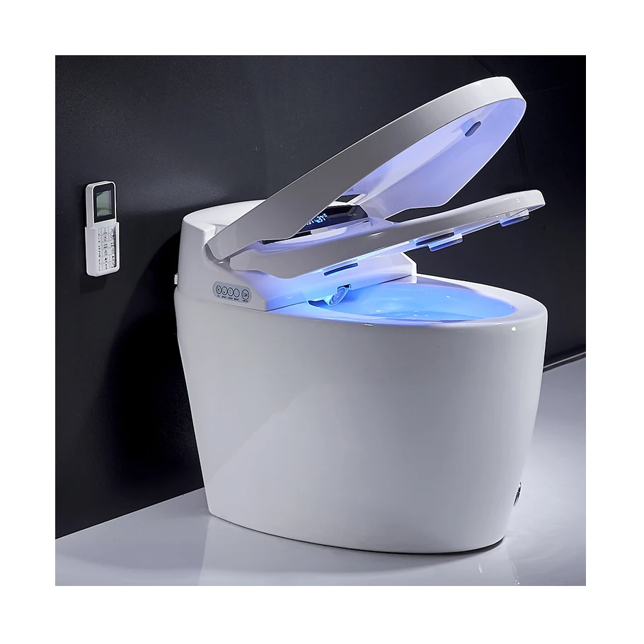 bathroom intelligent heated smart toilet ceramic S trap siphonic toilet commodes