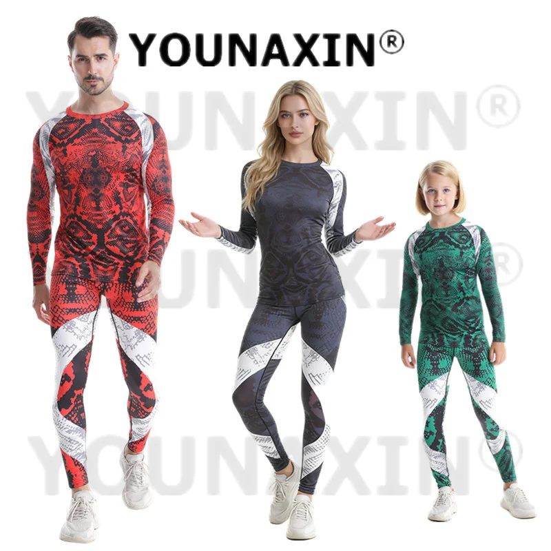 YOUNAXIN Unisex Men's Sports Sportswear Child T-shirt Running Fitness Top Women Yoga Traning Gym Trousers S M L XL 2XL 3XL 4XL