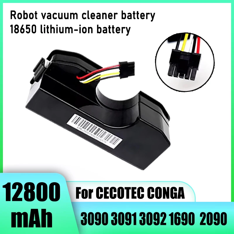 14.4V lithium-ion battery pack, for CECOTEC CONGA 3090 3091 3092 1690 1890 2090 robot vacuum cleaner battery replacement