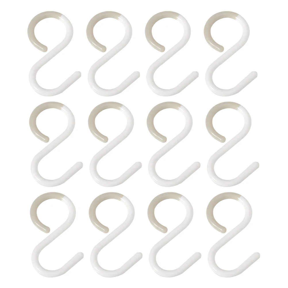 

12pcs Key Hooks Plastic Coat Hanging Holder Hangers Bathroom Closet Small Towel Hooks Multipurpose