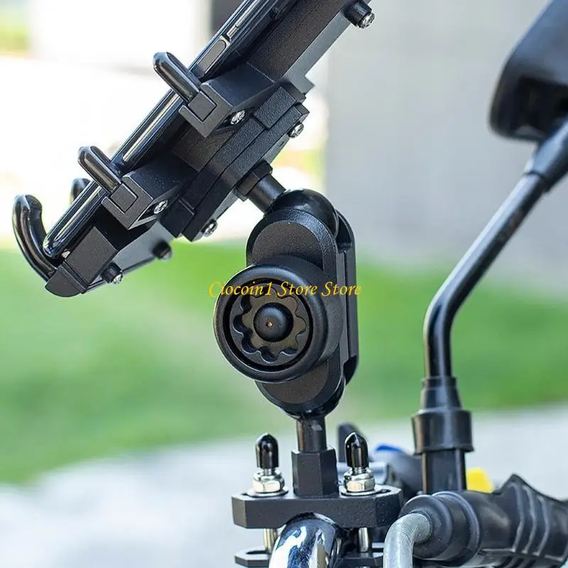 A3PC دراجة نارية مكافحة سرقة قفل مقبض الأمان المطر واقية ABS مقبض للملاحة قوس حامل هاتف المحمول زاوية قابلة للتعديل