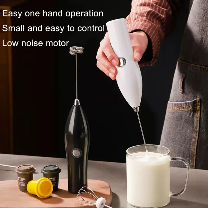 Electric Handheld Milk Frother Blender With USB Charger Bubble Maker Whisk Mixer For Coffee Cappuccino Home