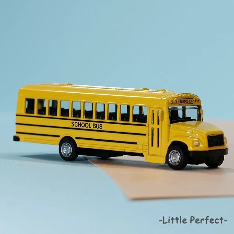 1/64 Diecast Alloy School Bus model Pull Back Car Toys boys for Children Gift Developmental toys