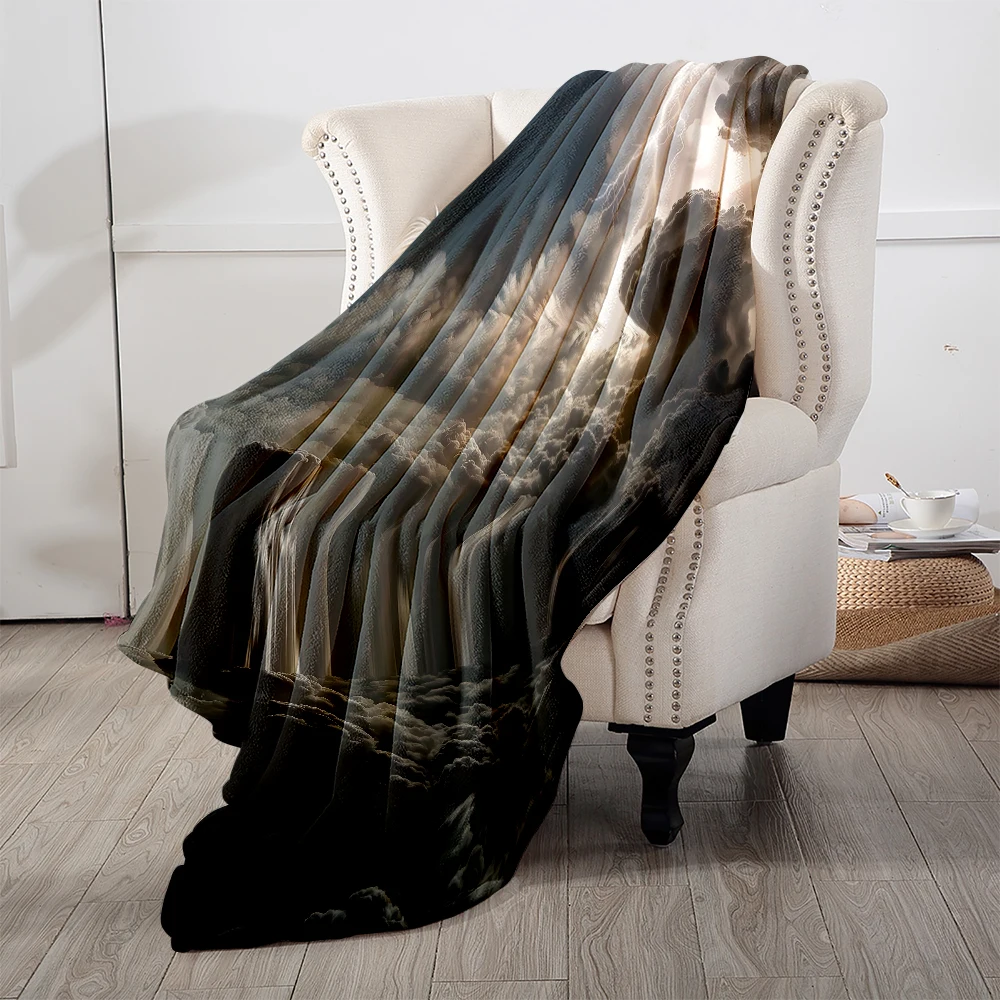 Storm Clouds Lightning Cute Flannel Fleece Throw Blanket Soft Plush Bed Couch Cover Perfect Gift for Women Girls Kids