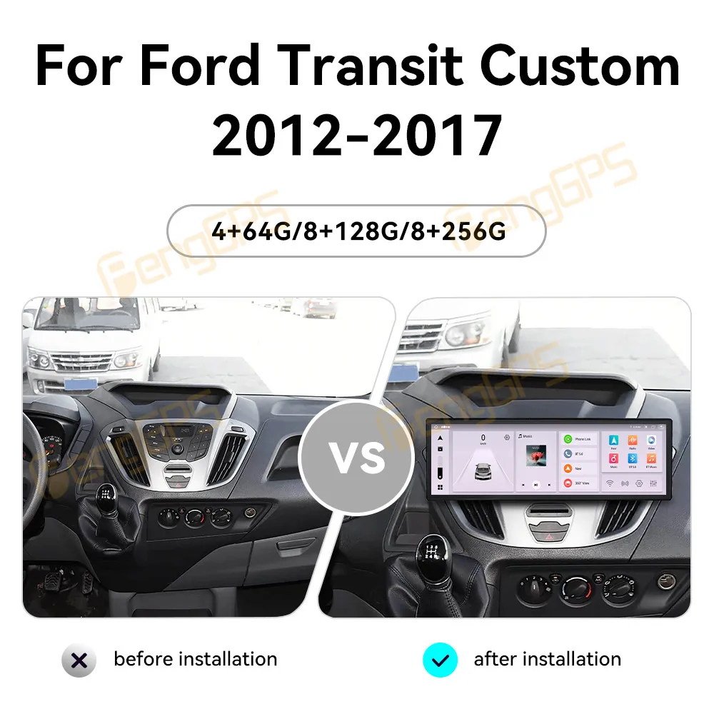 Touch Screen Car Radio For Ford Transit Custom 2012-2017 Android GPS Automotive Multimedia Auto Radio Stereo Receiver Head Unit