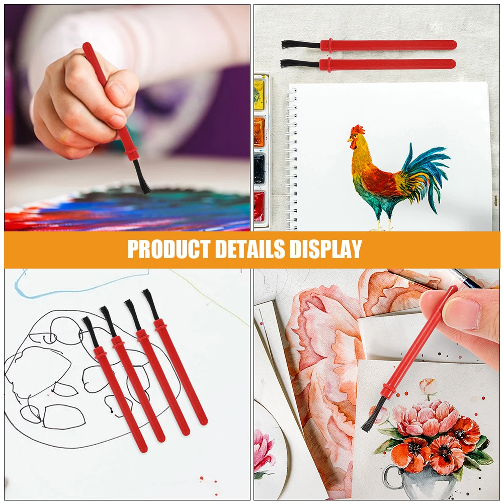 

50 Pcs Painting Brushes Watercolor Kit 6cm Small Brush Kids Beginners Students Fine Details Lightweight Compact Size