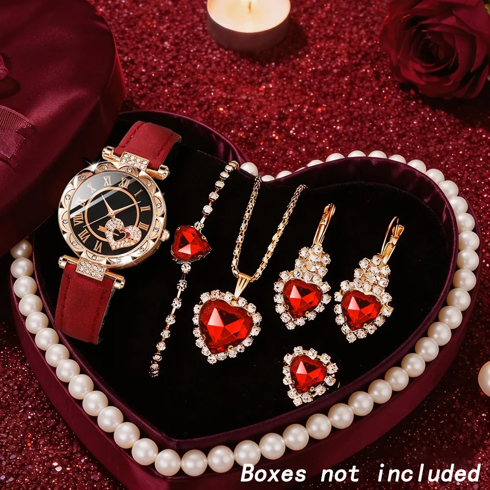6Pc Trendy Latest Elegant And Fashionable Quartz Watch, Ideal Gift For Friends And Family On Valentine's Day, Easter, Birthdays