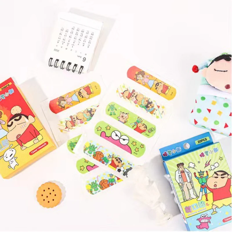 20 Pieces Genuine Crayon Shin-chan Waterproof Band-aid Japanese Cartoon Pattern Boxed Version