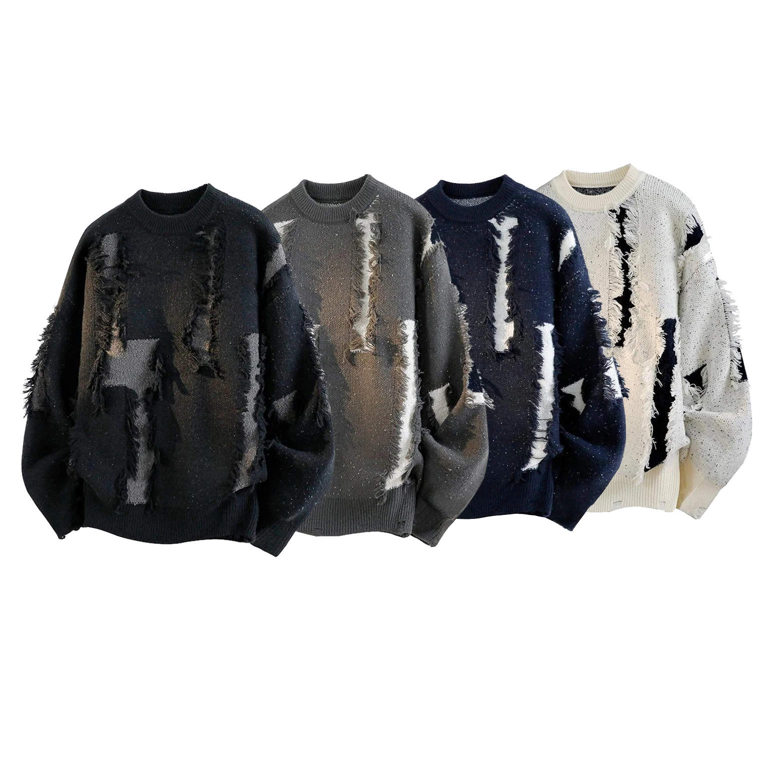 

Men's Casual Loose Pullover Sweater 2025 New Autumn Fashion Trend Woolen Pullover Classic Round Collar Upper Outer Garment