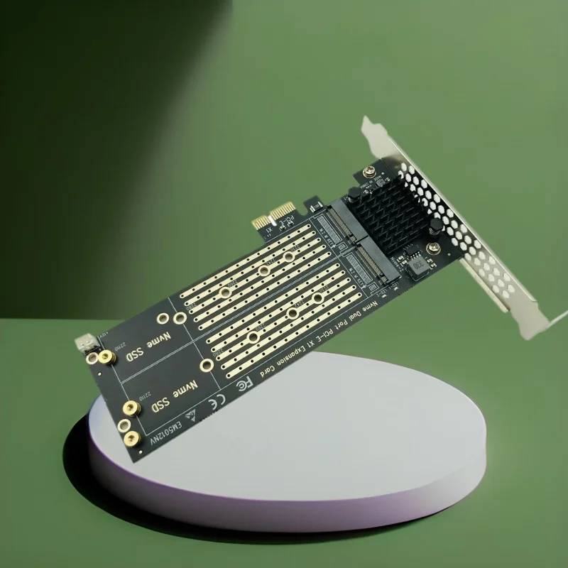 

Карта адаптера жесткого диска PCI-E X1 — M.2 NVME. 2 карты расширения жесткого диска NVME поддерживает слот PCIE X1 X4 X8 X16. Карта свободного разветвления.