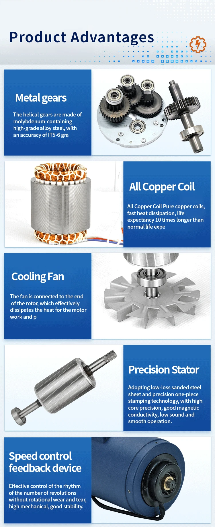 Hot Sale Factory Price 6W Single Phase  220V Geared Motor Low Rpm 220v Ac Gear Motor for Conveyor Belt