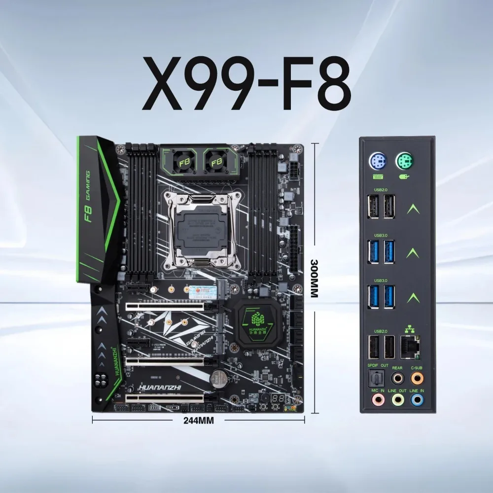Материнская плата HUANANZHI X99 F8 LGA 2011-3 XEON X99 с комбинированным комплектом памяти Intel E5 2680 V4 с 2*16G DDR4 RECC NVME SATA