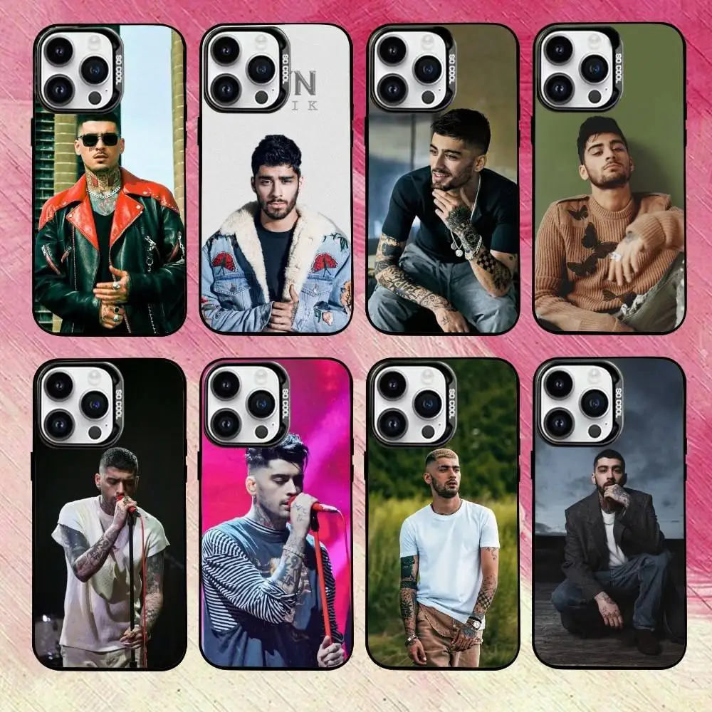 

Handsome Singer Z-Zayn M-MalikS Phone Case For iPhone 17,16,15,14,13,12,11 Plus,Pro Max,XS,Colored Silver Plated Inside Cover