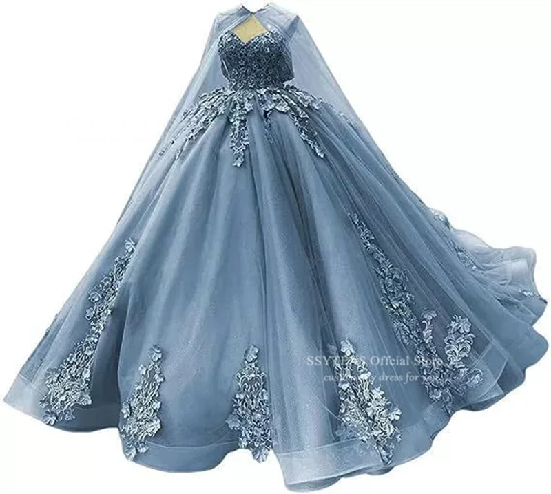 SSYTENS Shiny Lavender Quinceanera Dresses With Shawl Floral Lace Off the Shoulder Vestidos De 15 Anos Birthday Party Customized