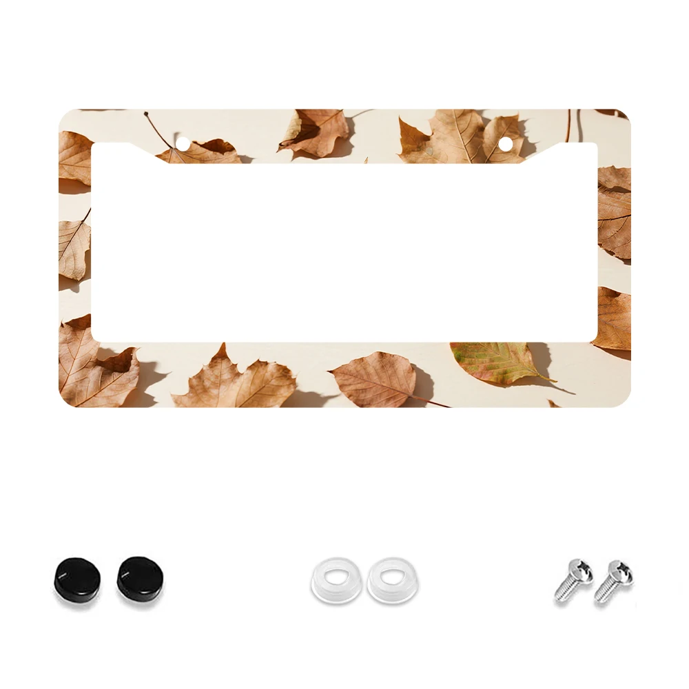 

1 шт., рамка номерного знака с 2 отверстиями в стиле ретро, коричневый лист, алюминиевый материал, 6x12 дюймов с комплектом винтов, забавное украшение автомобиля, подарок St