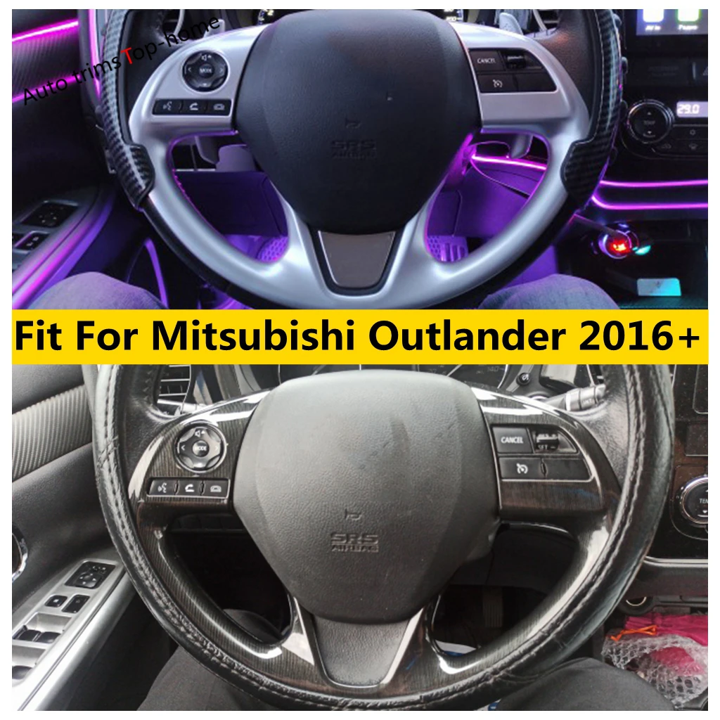 

Interior Steering Wheel Decoration Frame Sticker Decals Cover Trim For Mitsubishi Outlander 2016 - 2022 Auto Styling Accessories