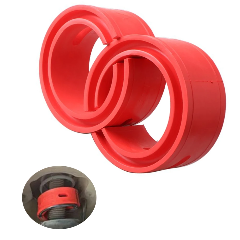 2pcs Car Rubber Shock Absorber Spring Bumper Buffer Power Cushion Spring Suspension Buffer Car Automobile Suspension Buffers Red