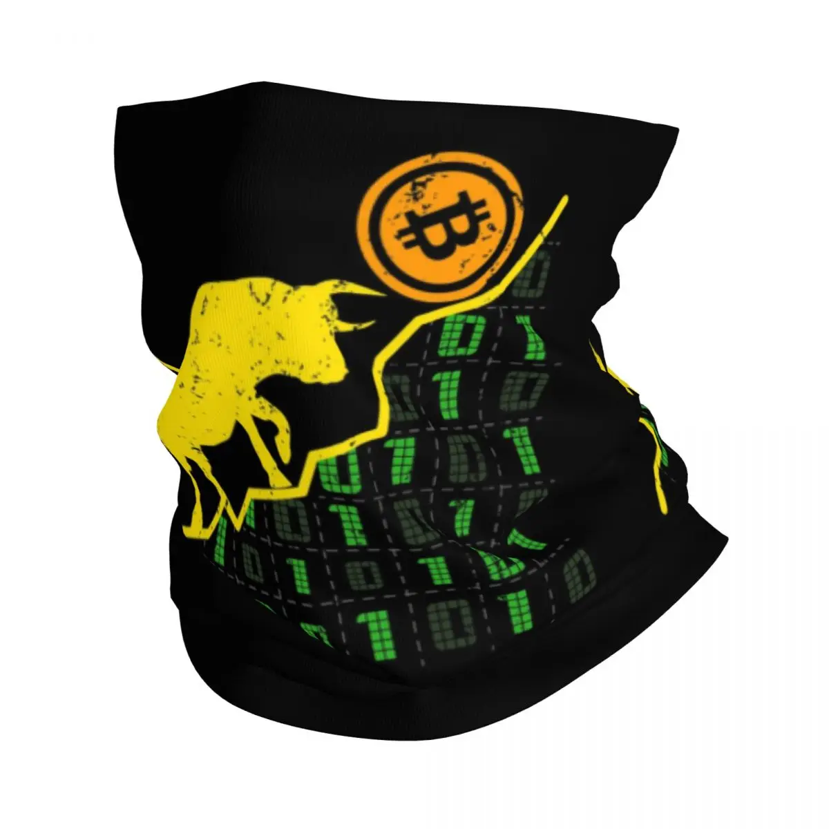 Bitcoin Bull Bandana Neck Warmer Women Men Winter Ski Tube Scarf Gaiter Cryptocurrency BTC Blockchain Geek Face Cover