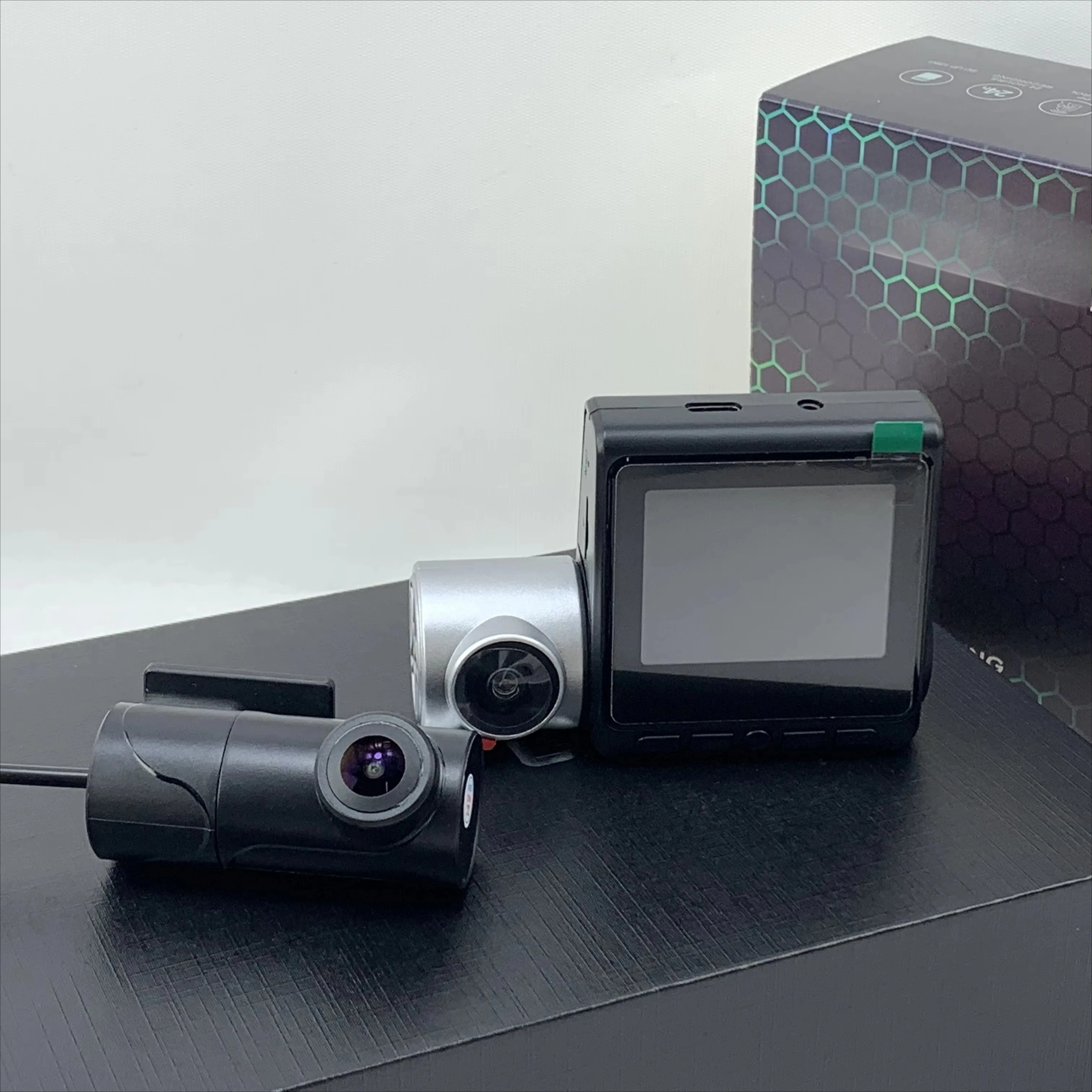 Cross Border 2-inch 4K ultra clear Front and Rear Dual Recording 2160P Driving Recorder Three Recording Parking Monitoring - X22