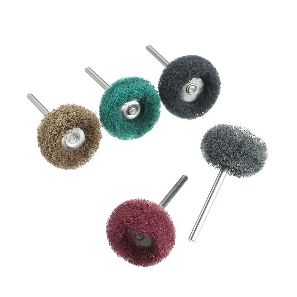 10pcs Mini Drill Abrasive Brush Nylon Buffing Polishing Wheel with 3mm Shank for Dremel Rotary Tool Accessories Set