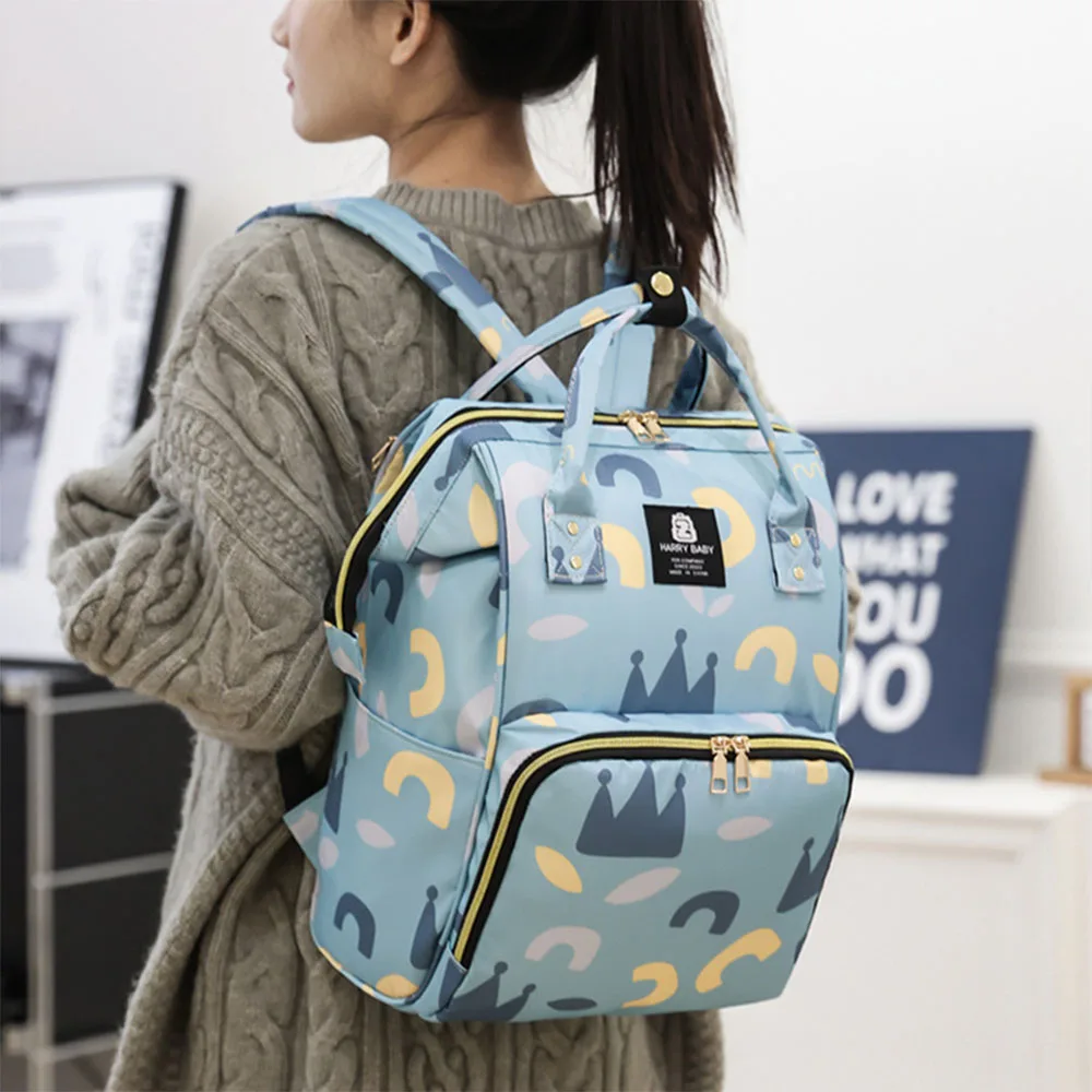 Borsa mamma personalizzata con qualsiasi nome, borsa madre e bambino multifunzionale e alla moda, borsa mamma portatile, zaino passeggino