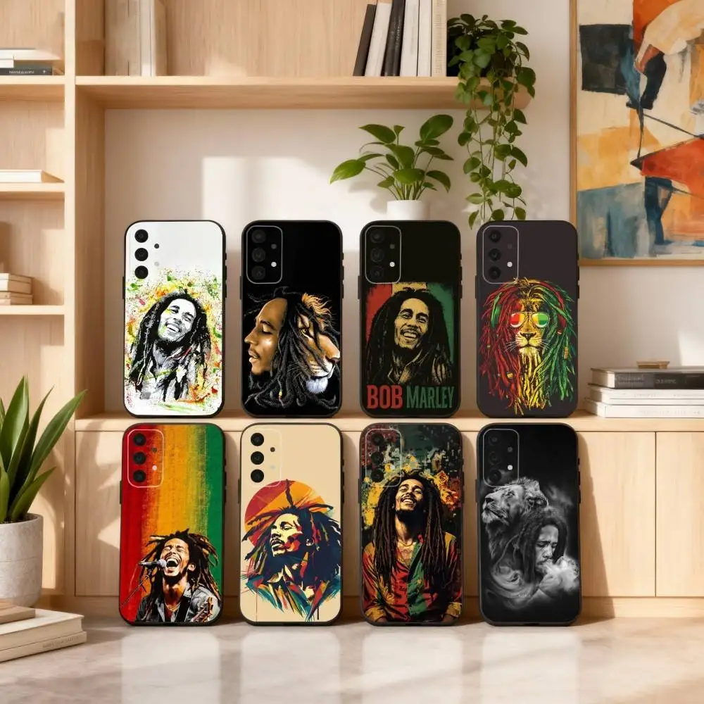 

Bob Marley Rasta Lion Phone Case For Samsung S25,24,23,22,30,21,10,9,Ultra,Plus,Lite,FE,4,5 G Soft Black Case