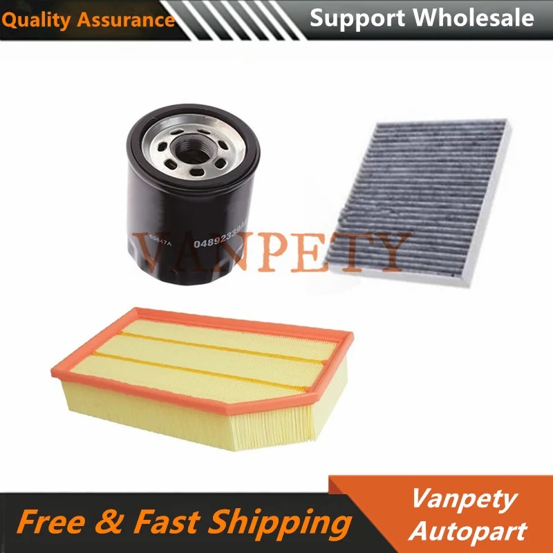 68257030AA 04892339AA New Oil Filter Air Filter Cabin Filter For Jeep Wrangler Rubicon Sahara Sport JL 2.0T 2018 2019 2020