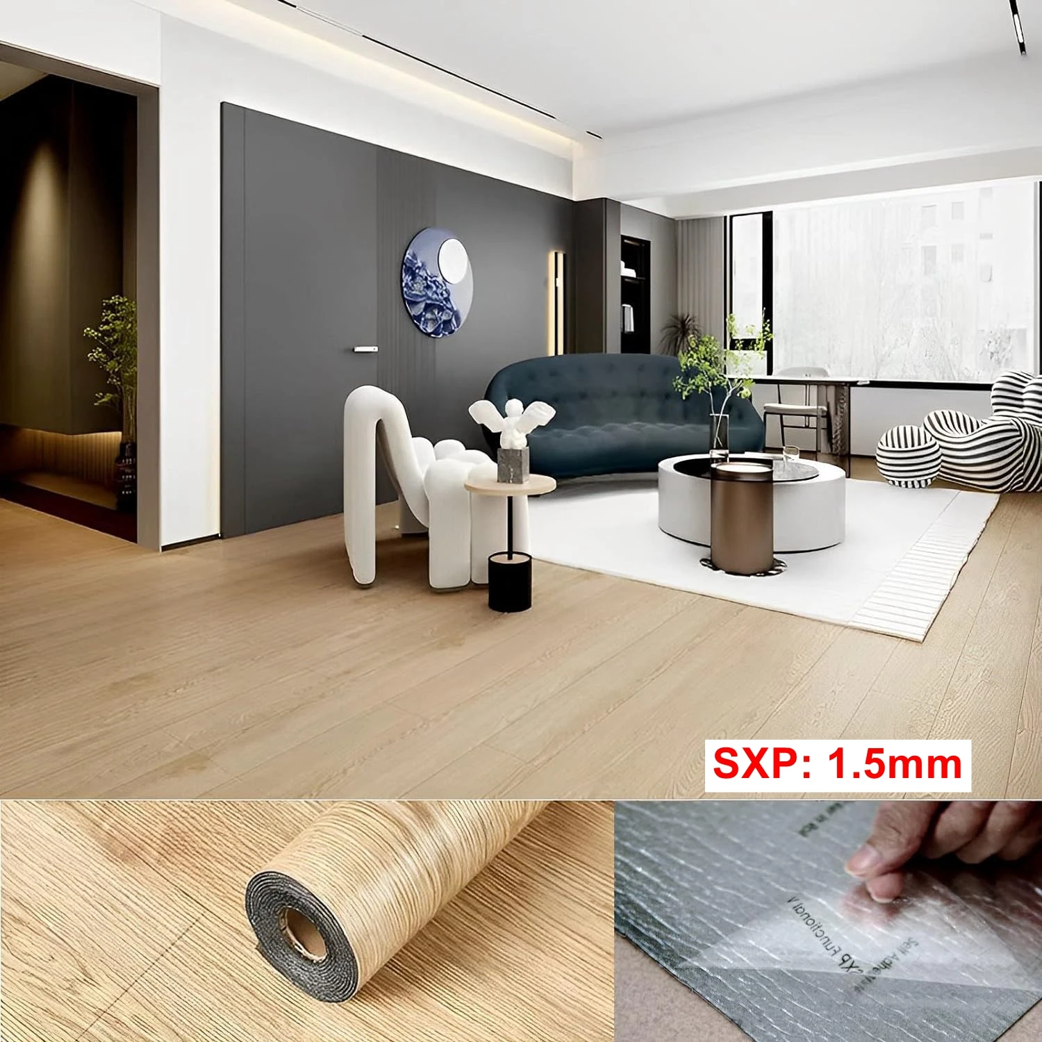 Self Adhesive Waterproof Thicken Matte Floor Stickers Home Decoration Kitchen Bathroom Wardrobe Floor Wood Grain Floor Stickers