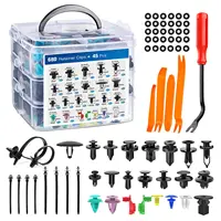 725 Clips de parachoques Clips de retención de coche Kit de sujetadores de plástico remaches de empuje de carrocería de coche juego de clips de revestimiento de guardabarros Toyota GM Ford Honda Chevy