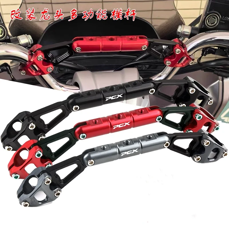 Para HONDA PCX 125 150 160 PCX125 PCX150 PCX160 extensor de manillar de barra transversal de motocicleta soporte de lámpara de luz soporte de teléfono soporte GPS