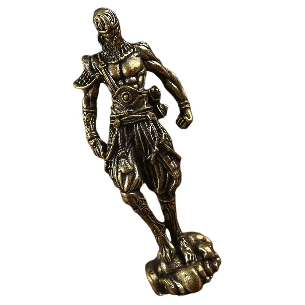 Brass Animal Monkey Statue Desktop Sculpture King Figure Sun Wukong Table Decor Gift Brass Animal Decorations