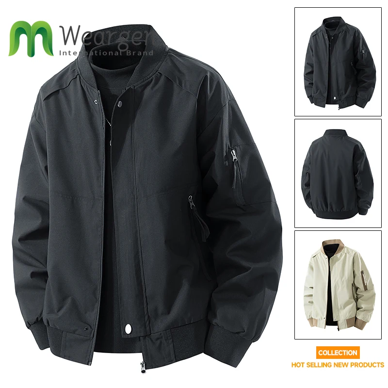 

Spring and Autumn New Jacket Men's Baseball Suit Men's Flying Suit American Retro Loose Trendy Brand 8932