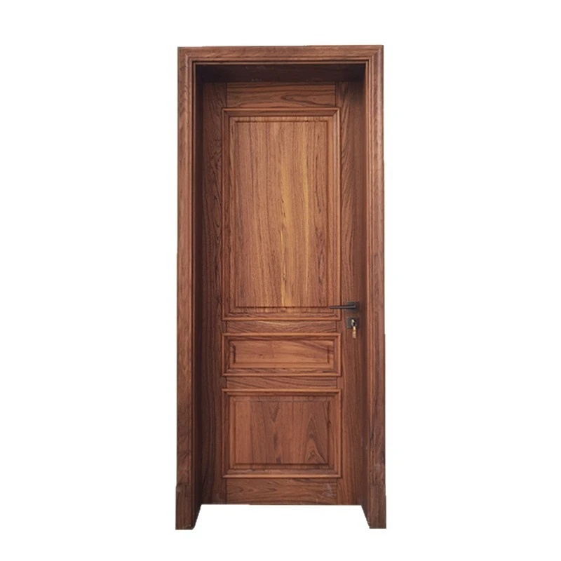 Swing door, open wooden door, retro style home bedroom, new Chinese solid wood single door