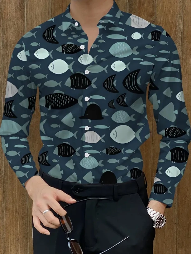 

Men's autumn long-sleeved shirts are fashionable and comfortable, with a variety of colors and patterns