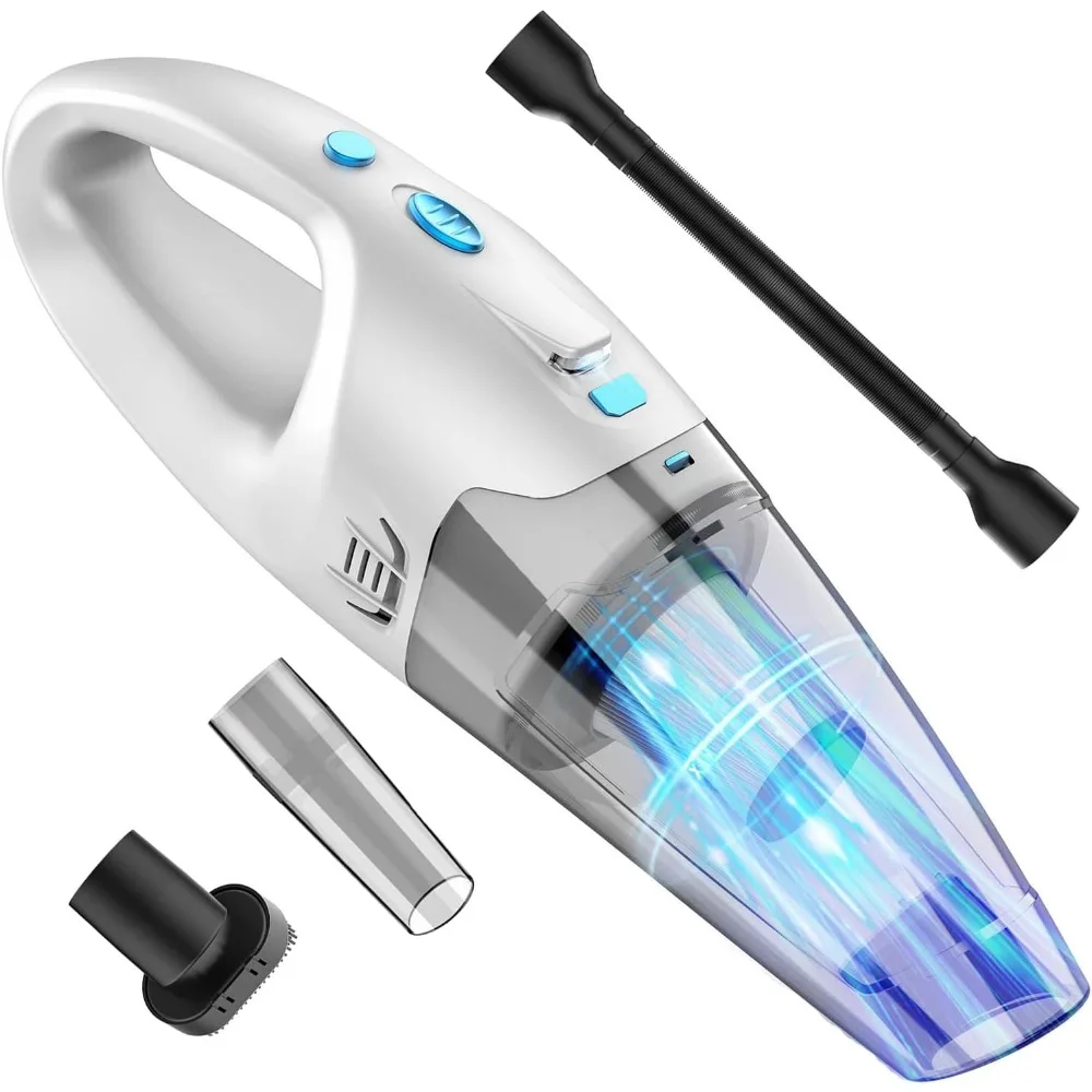 Handheld Vacuum Cordless, Hand Vacuum Cordless Rechargeable with LED Light/Multi Accessories,1.6lbs Car Portable Vacuum Cleaner