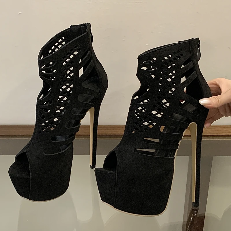 Eilyken الصيف مثير الكعب الخنجر اللمحة تو الصنادل النساء مصمم الجوف خارج منصة ملهى ليلي سستة الأحذية #1