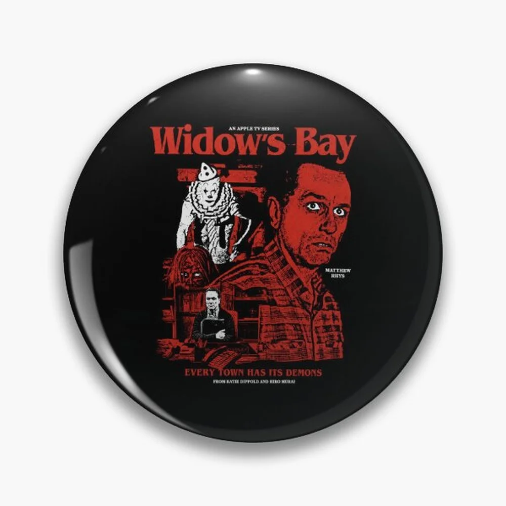 Greetings From Widow's Bay - Widow's Bay Pin Holographic Star Heart Pin Brooches Laminated Button Fashion Accessory