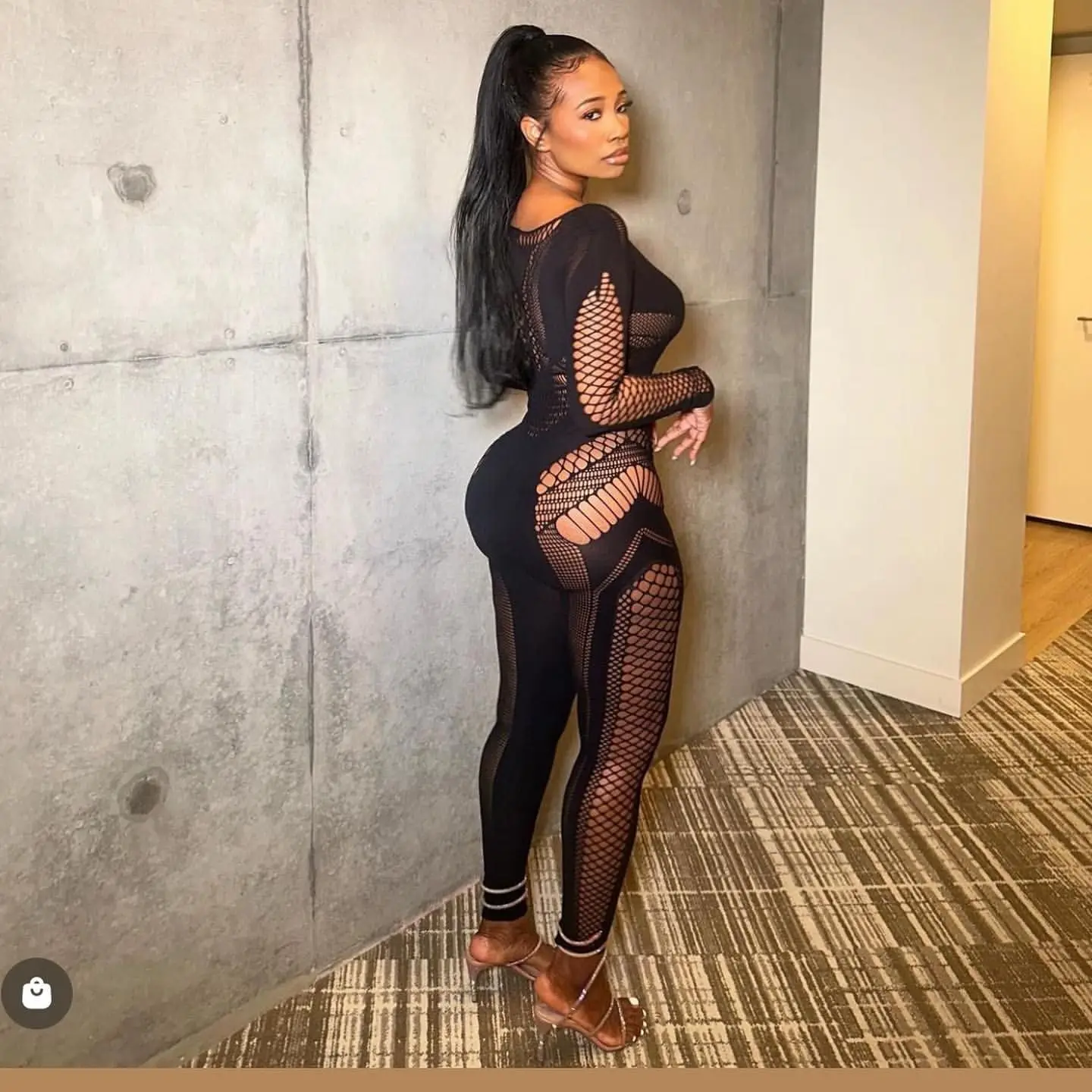 BKLD Black Jumpsuits Summer Clothes For Women 2024 New Hollow Out Long Sleeve Jumpsuits One Pieces Sexy Night Club Outfits
