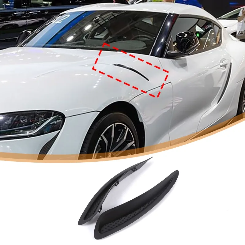 

2pcs ABS For 2019+ Toyota Supra Front Hood Vent Trim Panel Cover Sticker Replacement Part 51748811619 Car Accessories