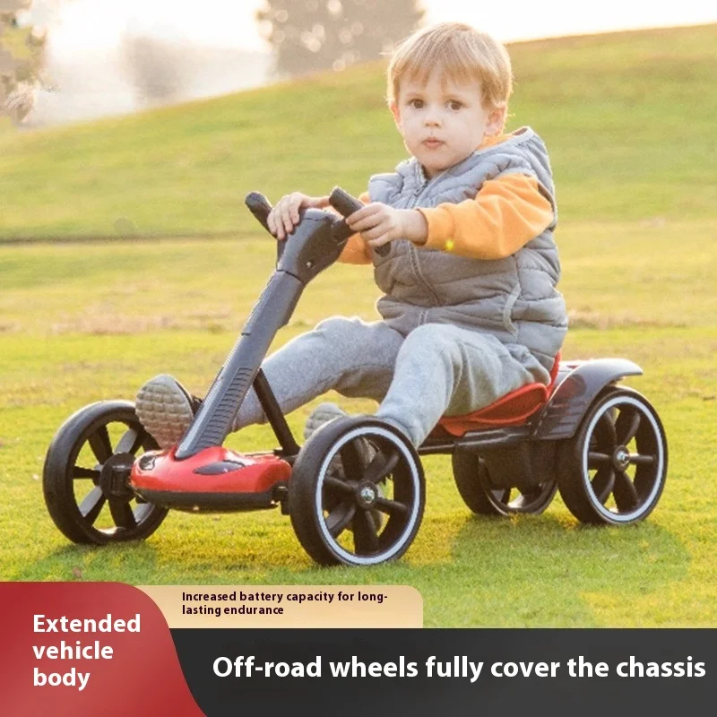 

Новый складной электрический картинг с двойной батареей для 4-колесной установки от 2 до 8 лет, бесплатная езда на автомобиле